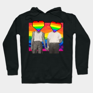 Vintage gay pride couple Hoodie